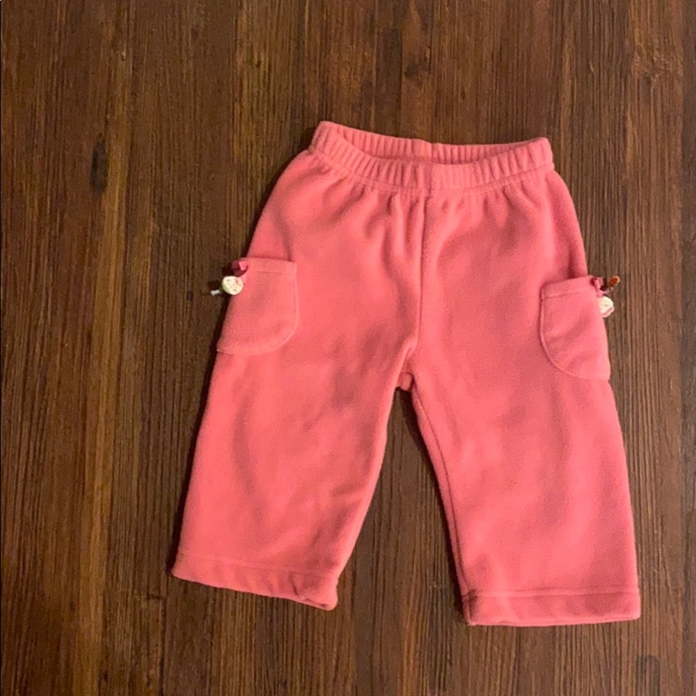 Gymboree Pink Fleece Pants with Cupcake Detail